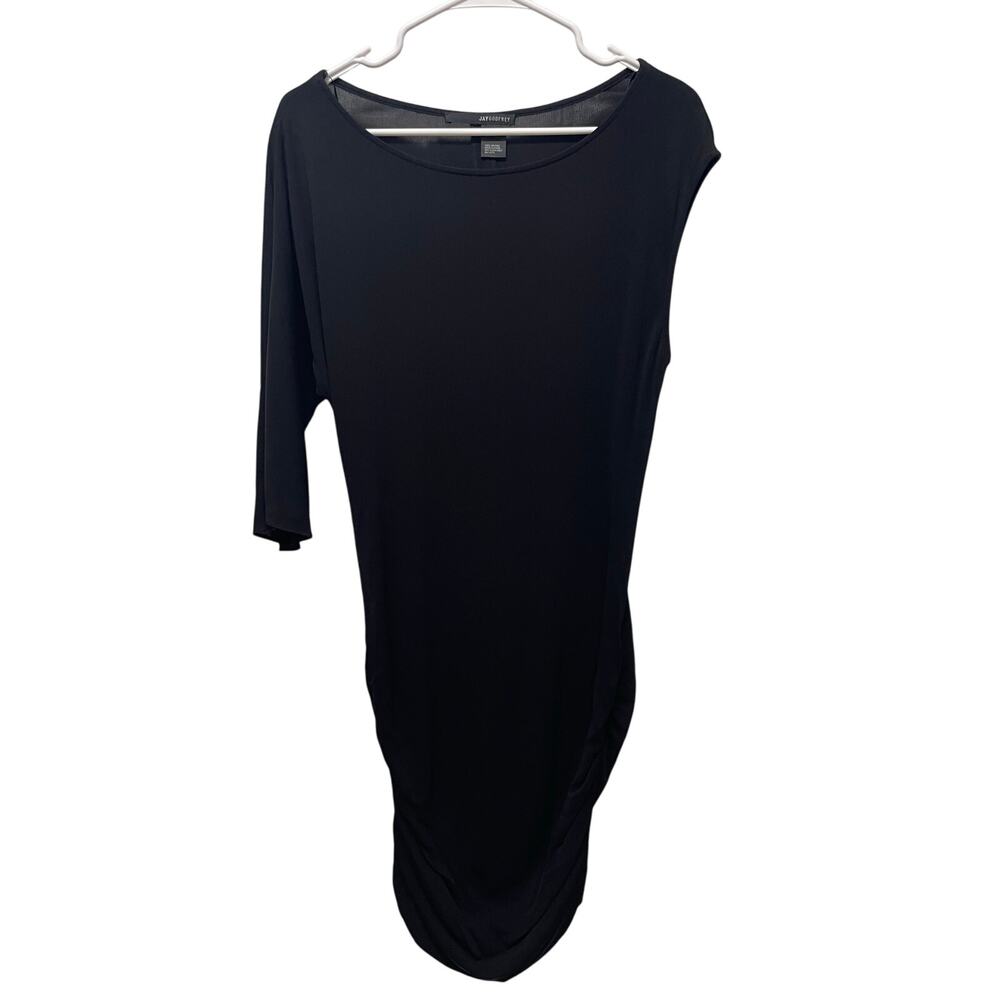 JAYGODFREY Asymmetrical below the knee dress little black dress size 8